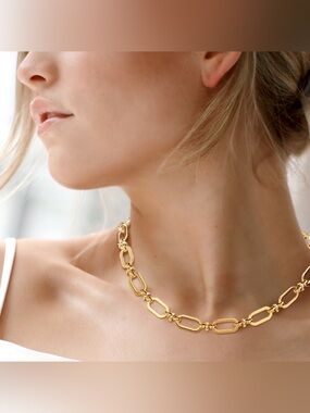 18K Gold Dipped Stainless Steel Premium Handmade Chain Necklace